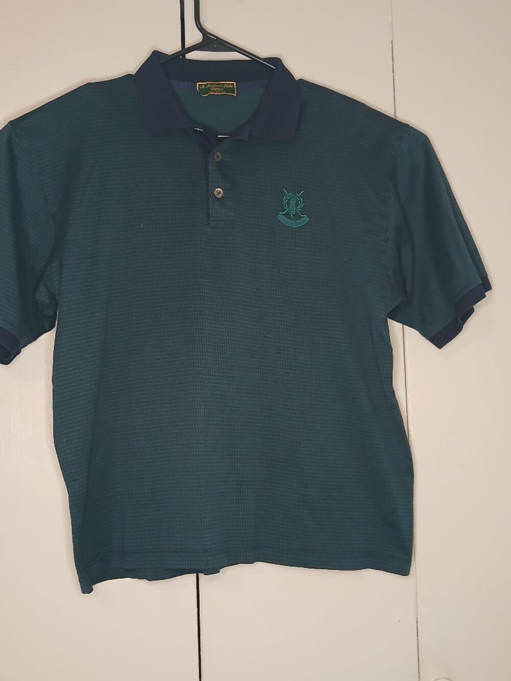 ST. Andrews Links Tartan Collection Large Green Checkered Pattern Polo (1052C4)